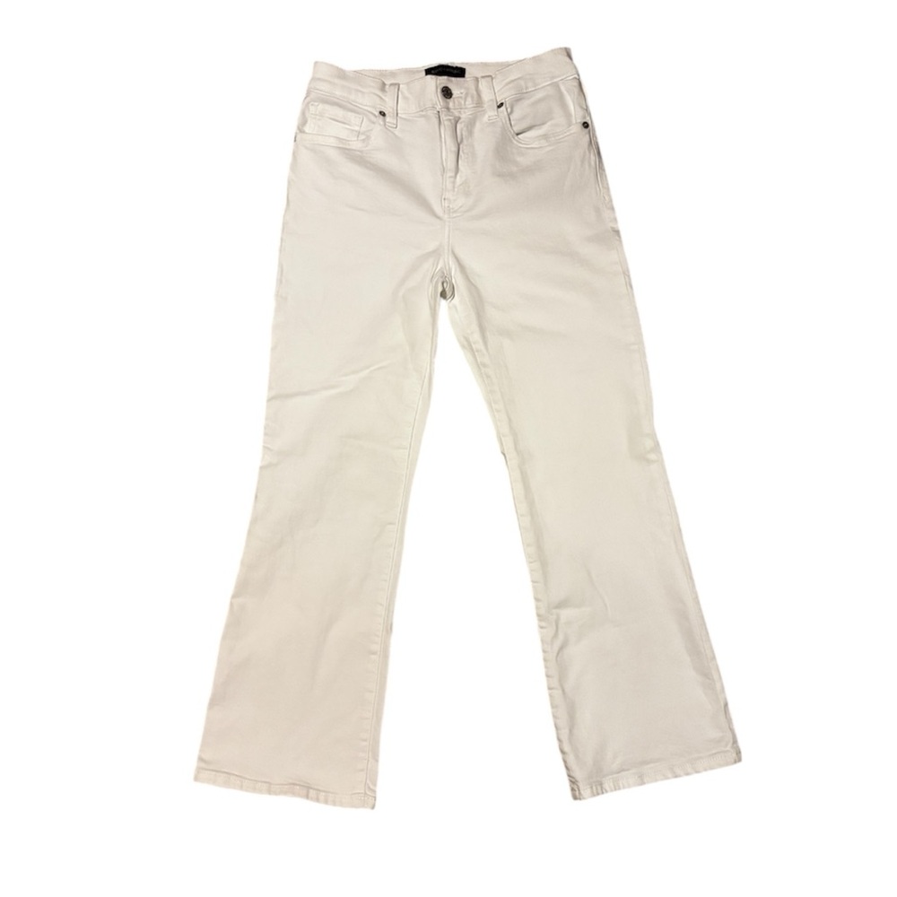 Cropped White Bootcut Jeans Banana Republic Sz 27 - Picture 2 of 9